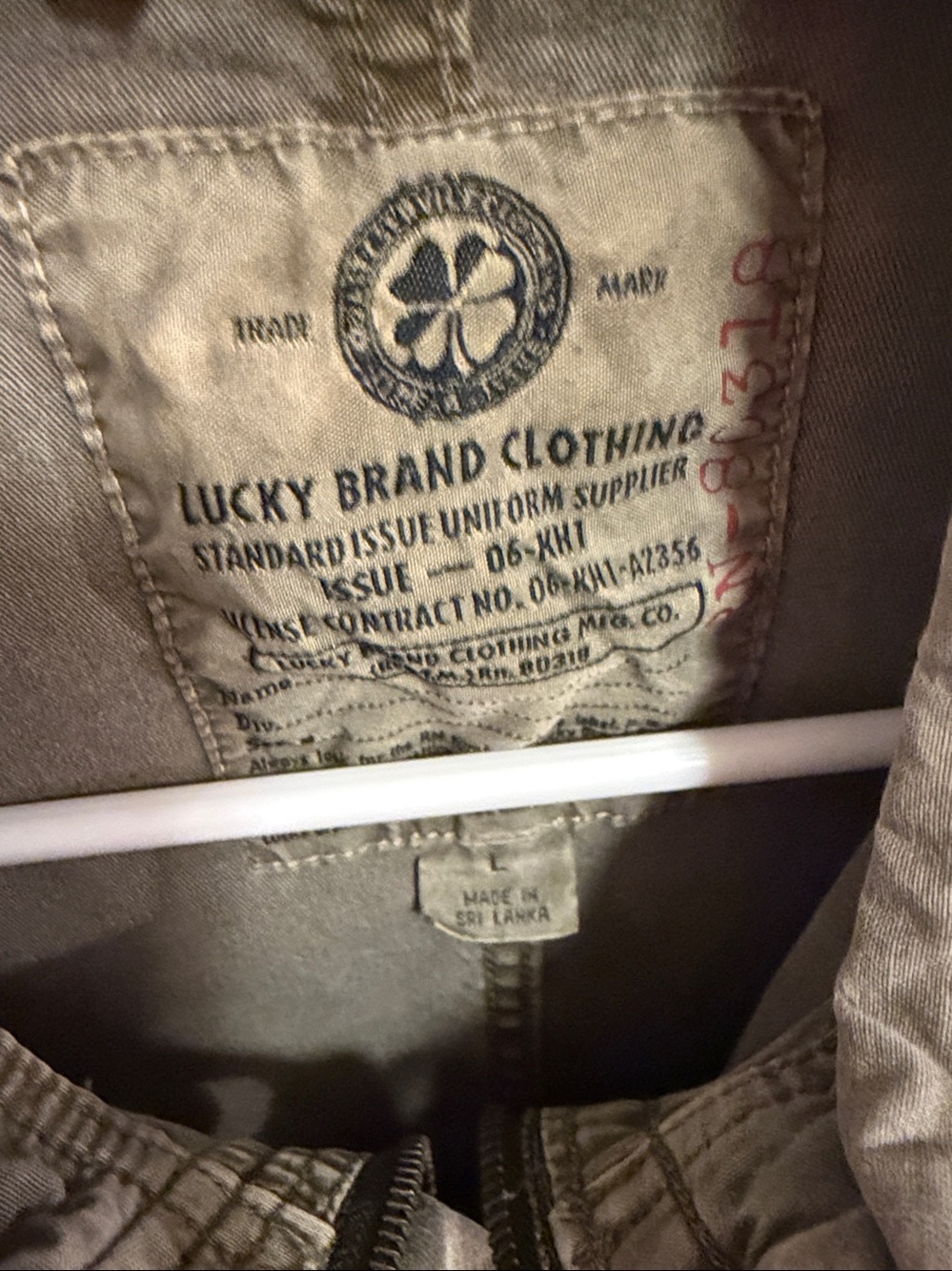 Lucky Brand Olive Utility Jacket with Front Pockets LARGE - Picture 2 of 9